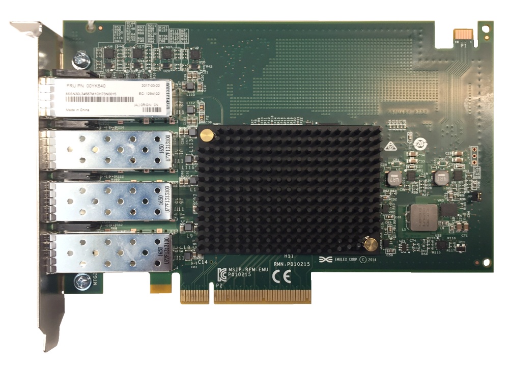 ThinkSystem Emulex OCe14104B-NX PCIe 10Gb 4-Port SFP+ Ethernet Adapter