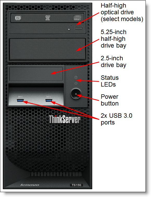 Lenovo ThinkServer TS150 (Intel Xeon E3-1200 v5, Core i3, Pentium 