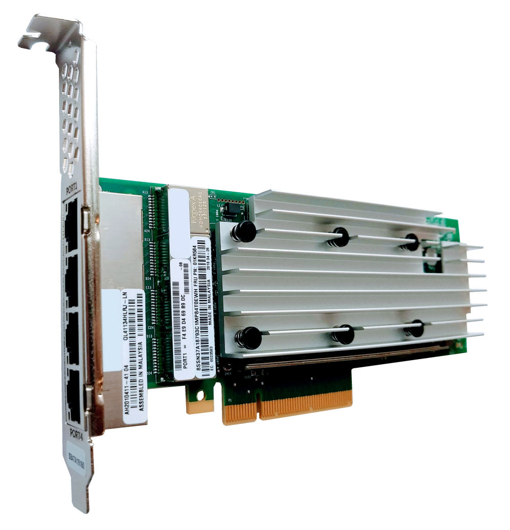 ThinkSystem QLogic QL41134 PCIe 10Gb 4-Port Base-T Ethernet Adapter