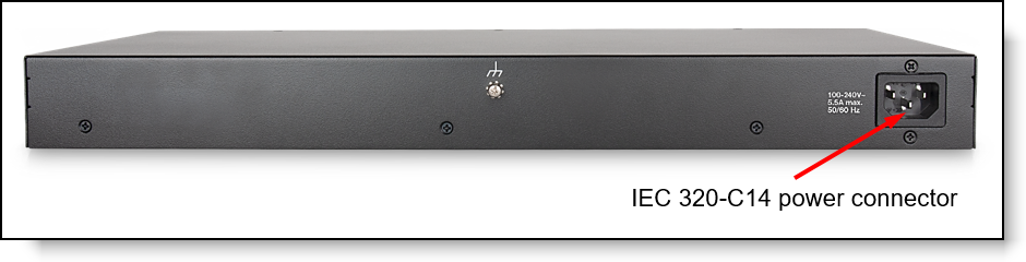 Rear panel of the CE0152PB switch