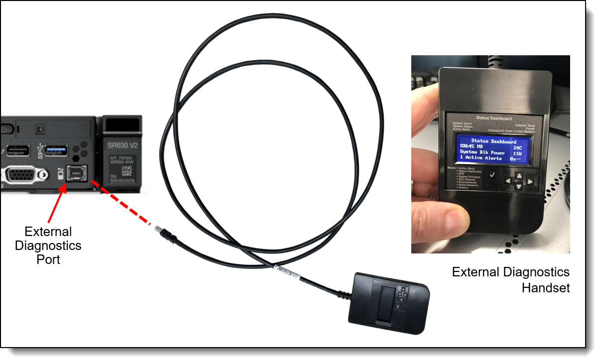 SR630 V2 External Diagnostics Handset