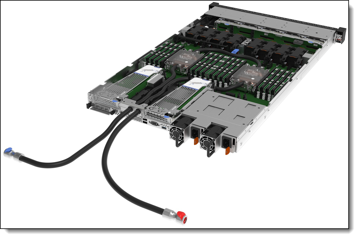 Lenovo Neptune Processor DWC Module installed in the SR630 V3