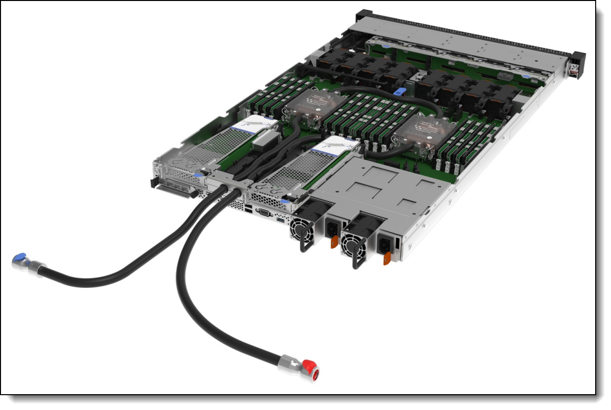 Lenovo Neptune Processor DWC Module installed in the SR630 V3