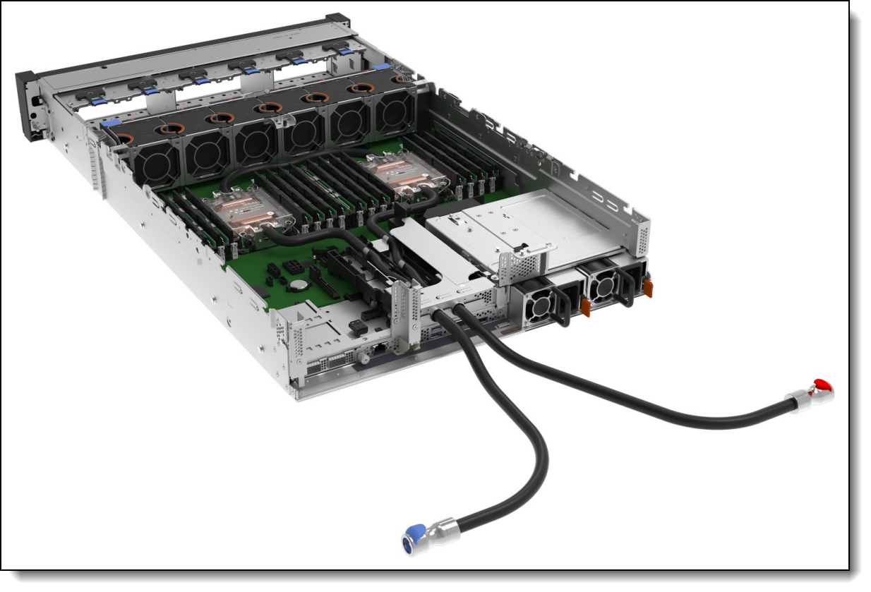 Lenovo Neptune Processor DWC Module installed in the SR650 V3