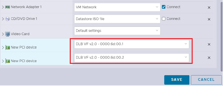 Add DLB device to a VM