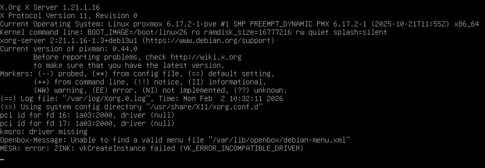 Possible error during first installation phase