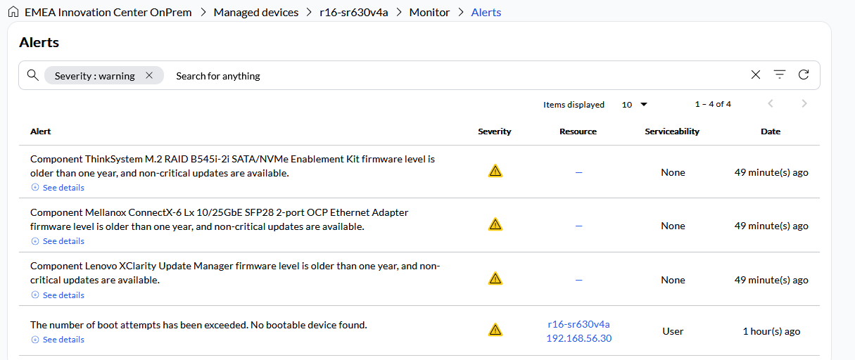 Server Alert Notification Installing Lenovo XClarity One Hub on ThinkEdge SE100 with Proxmox VE ...