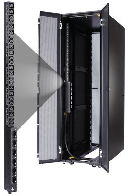 Installation of an IBM 0U 12 C19/12 C13 50A 3 Phase PDU into a 1200mm Deep Rack