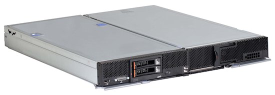 IBM Flex System Storage Expansion Node (right) attached to an x240 Compute Node (left)