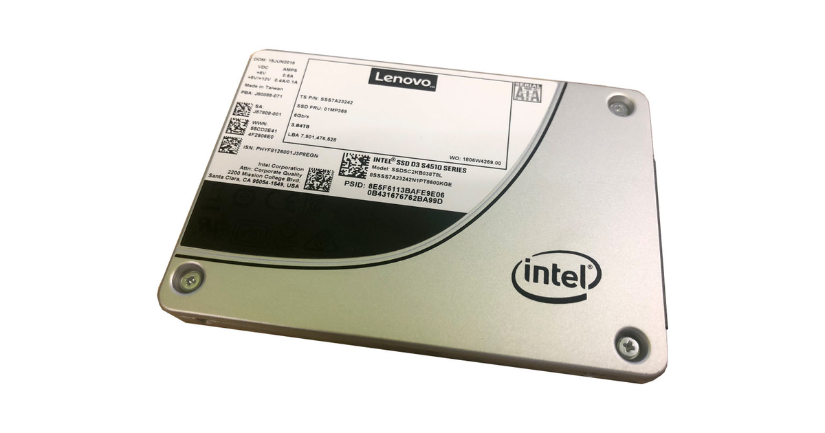 ThinkSystem Intel S4510 Entry SATA 6Gb SSDs Product Guide